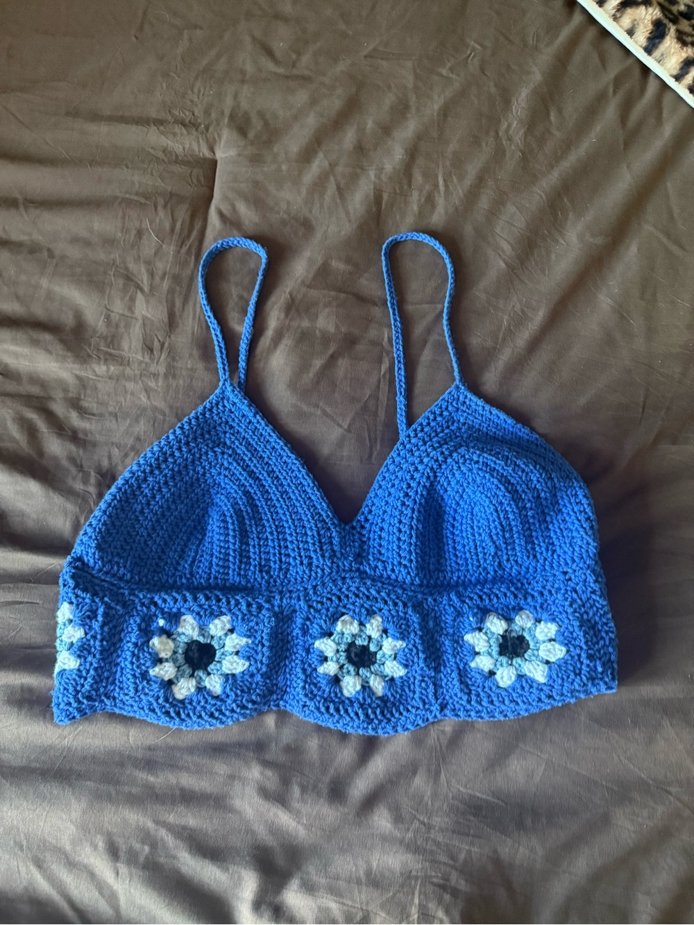 Handmade Blue Crochet Crop Top